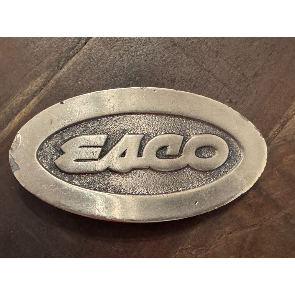 Vintage‎ ESCO Belt Buckle Tonkin Inc. Seattle Made in USA Silver Tone